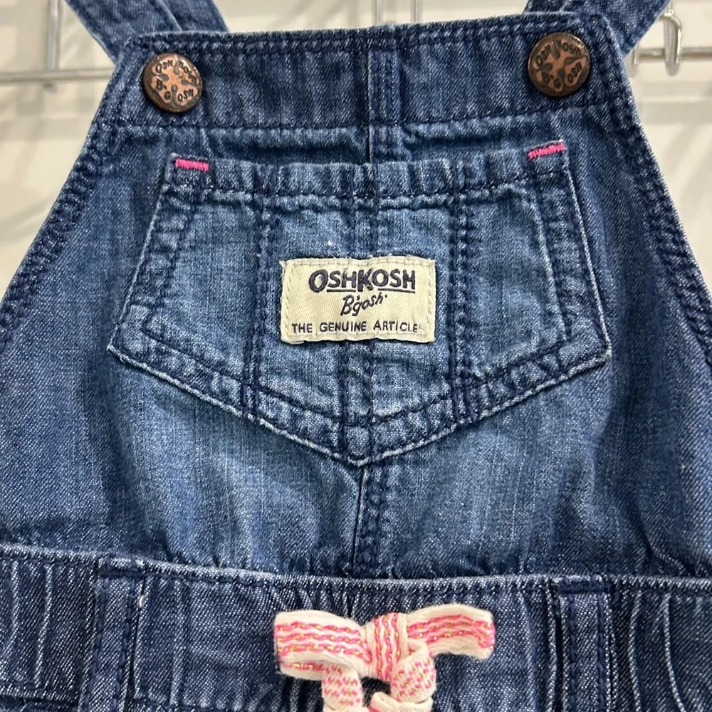 OshKosh B'gosh Denim Bib Overalls Blue Jean Jogger Style |Size 9 months